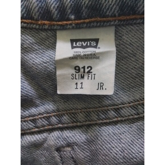 Vintage Levis 912 Women’s Size 11 Junior Slim Fit Denim Jean Shorts Made in USA - Picture 3 of 6